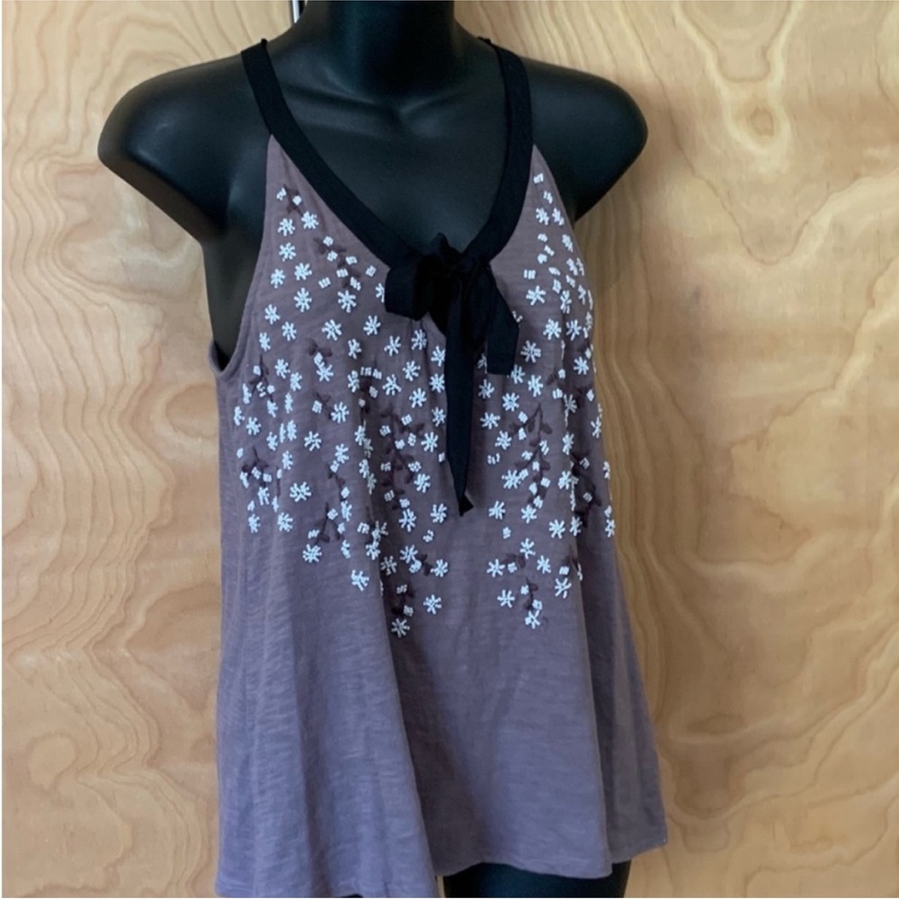 Free people Floral Embellished  Tank Top size XS